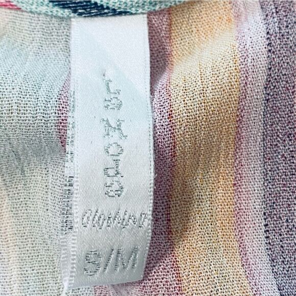 NWT La Moda Vertical Stripe Maxi Dress High Slits Size S/M - Picture 4 of 12